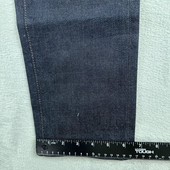 Uniqlo Straight Leg Jeans Stretch Selvedge Slim Fit Womens Size 30X34 Blue - Picture 11 of 13